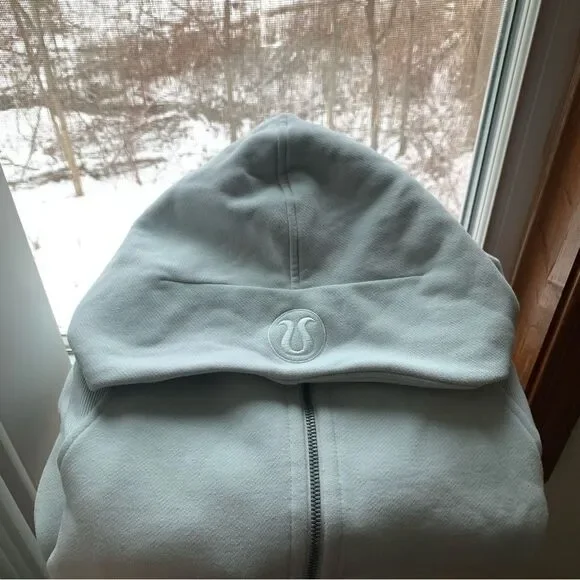 Lululemon Athletica Scuba M/L Ocean Air Oversized Full Zip Cropped - Picture 1 of 7